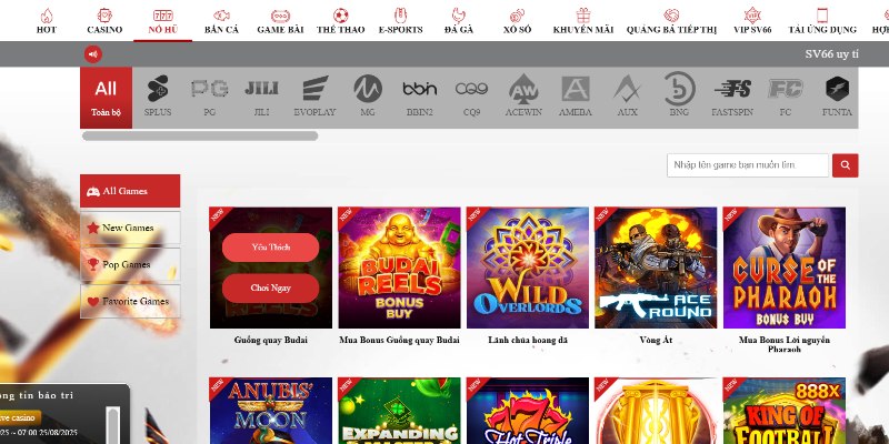 Đôi nét ấn tượng về sảnh nổ hũ tại nhà cái